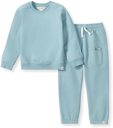 Burt's Bees Baby Boys Shirt and Pant Set, Long Sleeve Top & Bottom Outfit Bundle by BurtsBeesBaby