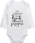 listery I'M Proof That God Answers Prayers Baby Bodysuit Baby Religious Infant by listery