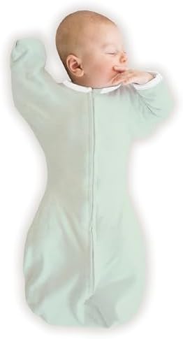 SwaddleDesigns Organic Transitional Swaddle Sack, Arms Up Half-Length Sleeves & by SwaddleDesigns