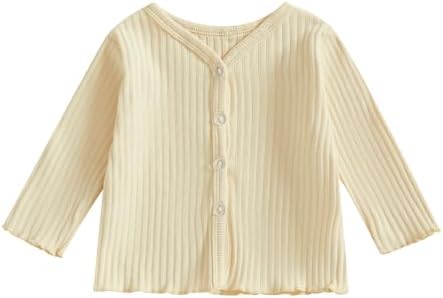 Kids Toddler Girls Lightweight V Neck Cardigan Sweater Long Sleeve Button Down by Dewadbow