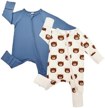 Bow Dream Bamboo Pajamas for Baby, Rayon Sleeper Romper Jumpsuit Outfit | 93% by BowDream