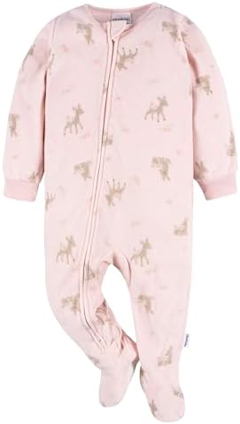 Gerber Baby Girls' Toddler Fleece Footed Pajamas 3-pack - Image 2