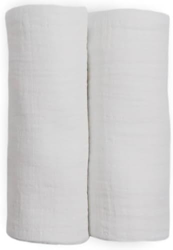Little Unicorn 100% Natural Organic Cotton Muslin Swaddle Blanket 2 Pack | - Image 4