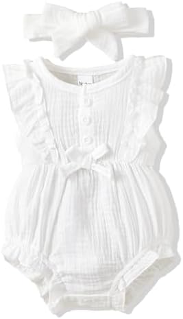 Renotemy Baby Girl Clothes Summer Rompers Cute Outfits Preemie-18 Months | by Renotemy