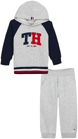 Tommy Hilfiger Baby Boys' 2-piece Fleece Set, Sweatshirt and Jogger Sweatpant by TommyHilfiger