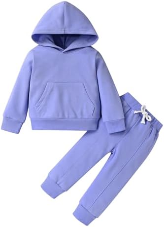 YOUNGER TREE Baby Clothes for Girls Boy Solid Color Hoodie and Sweatpants by YOUNGERTREE