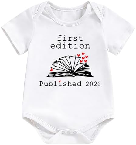hrcfbk Infant Baby Boys Girls Bodysuit Newborn Short Sleeve Funny Letters Print by Hrcfbk