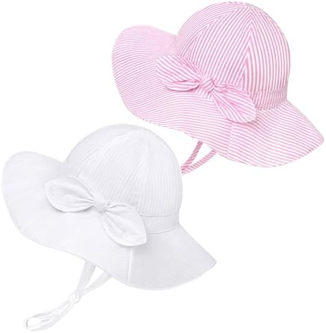 Baby Girl Sun Hat Kids Summer Beach Wide Brim Hats Toddler Bucket Hat by Weradau