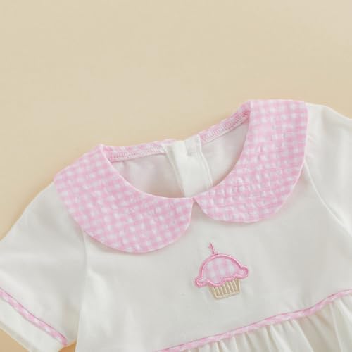 Baby Boy Girl Bubble Romper Short Sleeve Collar Summer Bodysuit - Image 4