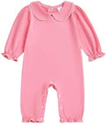 Baby Coming Home Outfit Boy Girl Plain Long Sleeve Romper Jumpsuit by Merqwadd