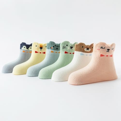 Aroveea Toddler Socks Non Slip Grip Ankle Baby 12 Pack - Image 3