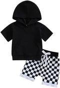 Toddler Baby Boy Hooded Dinosaur Summer Outfit Funny T-Shirt Shorts Set by LIOMENGZI