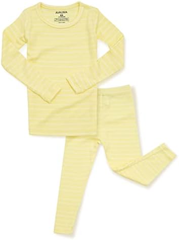 AVAUMA Stripe Pattern Baby Boys Girls Pajama Set Kids Toddler Snug fit Ribbed by AVAUMA