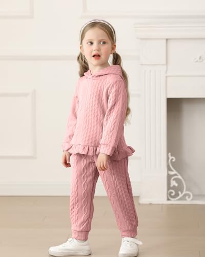 Mioglrie Baby Toddler Girl Clothes Infant Fall Winter Hoodie Solid Outfits - Image 3