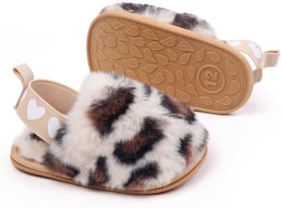 Baby Shoes Pink Leopard Baby Girl Slippers Non-Slip Soft Sole Toddler First - Image 2