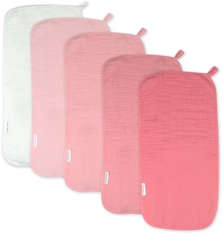 HonestBaby Multipack Woven Burp Cloths Soft Absorbent Multi-Layered 100% by HonestBaby