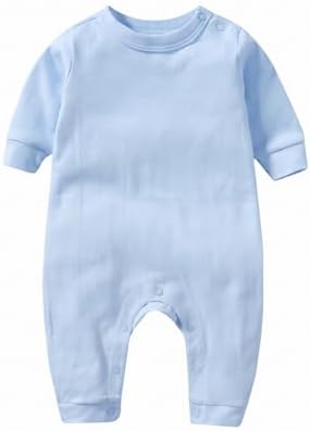 Unisex Baby romper, Long Sleeve 100% Cotton Baby Clothes, Baby Footless Jumpsuit by Jomixa