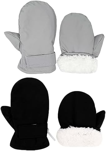 Toddler Gloves Kids Mittens Winter Warm Lined Fleece Gloves Waterproof Snow by Slivery+Color