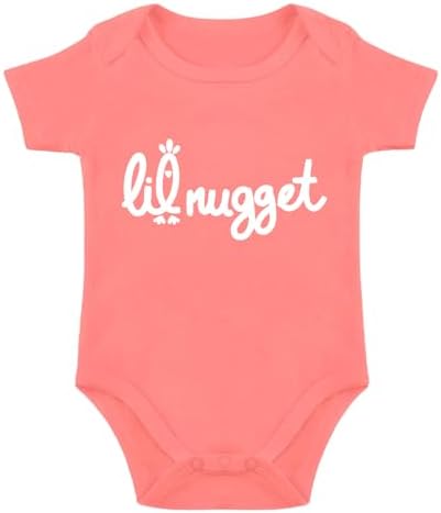 Little Nugget Bodysuit Baby Funny Lil Nugget Baby Bodysuit Chicken Bodysuits by Unknown
