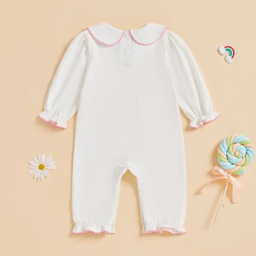Baby Coming Home Outfit Boy Girl Plain Long Sleeve Romper Jumpsuit - Image 3