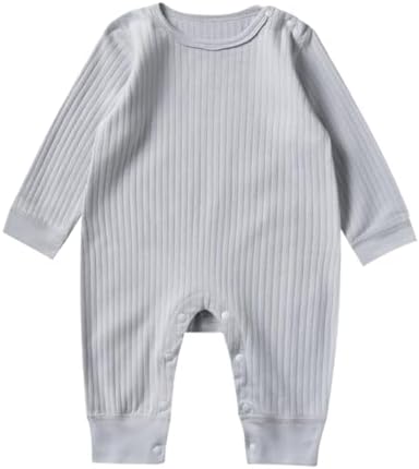 Baby Romper Long Sleeve Pure Cotton Unisex One Piece Jumpsuit, Newborn Clothes by Unknown