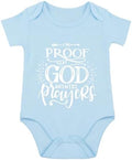 listery I'M Proof That God Answers Prayers Baby Bodysuit Baby Religious Infant by listery