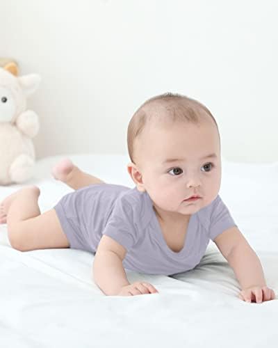 Kids Rayon of Bamboo Pajamas Set Short Sleeve Button Shorts Ages 0-24 - Image 4