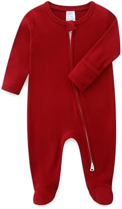 Hikido Baby Romper 100% Organic Cotton Pajamas One Piece Long Sleeve Zipper by Hikido