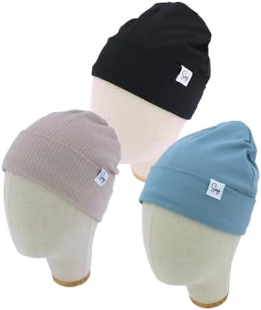 Jersey Beanie Hat for Newborn Baby Boys Girls Silky Satin Lined Hats Bonnet - Image 2