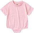 Baby Boy Girl Bubble Romper Infant Plain Oversize T-shirt Bodysuit by Merqwadd