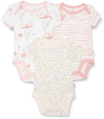 HonestBaby unisex-baby 3-pack Short Sleeve Bodysuits One-piece 100% Organic by HonestBaby