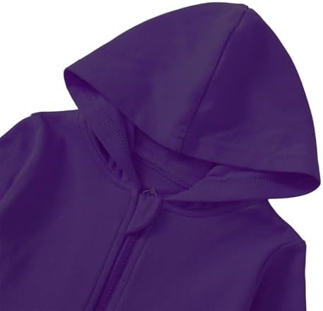 ROMPERINBOX Unisex Solid Baby Sweatshirts Hoodies, Lightweight Full Zip-up - Image 2