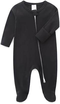 Hikido Baby Romper 100% Organic Cotton Pajamas One Piece Long Sleeve Zipper by Hikido