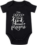 listery I'M Proof That God Answers Prayers Baby Bodysuit Baby Religious Infant by listery
