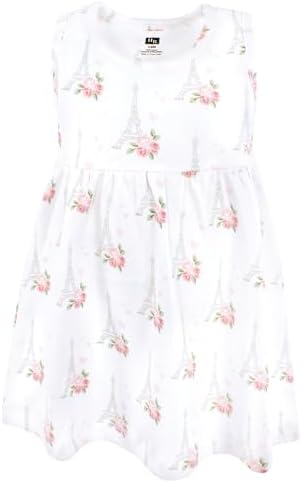 Hudson Baby Infant and Toddler Girls Cotton Dress and Cardigan Set - Image 4