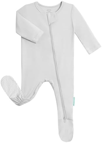PurComfy Bamboo Viscose Baby Zipper Footie Pajamas, 0-3-6-9-18-24 Months | Ideal by PurComfy