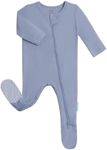 PurComfy Bamboo Viscose Baby Zipper Footie Pajamas, 0-3-6-9-18-24 Months | Ideal by PurComfy