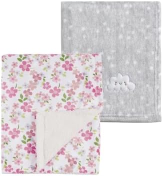 CREVENT 2Pcs 30''X40'' Cute Cozy Fluffy Warm Baby Blankets by CREVENT