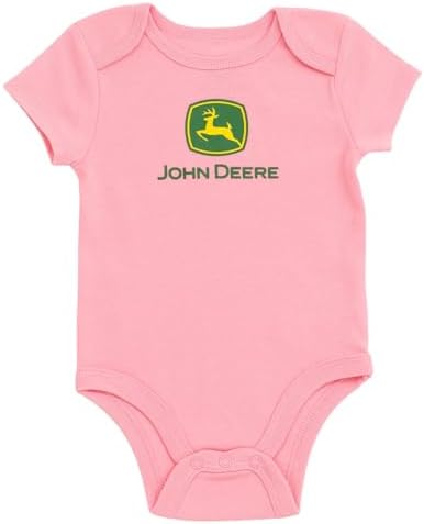John Deere Farm Animals Tractor Truck Baby 5 Pack Short Sleeve Bodysuits - Image 3
