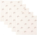 5-Pack 100% Cotton Muslin Baby Washcloths 10"X10", Rainbow&Clouds | Ultra Soft by Unknown