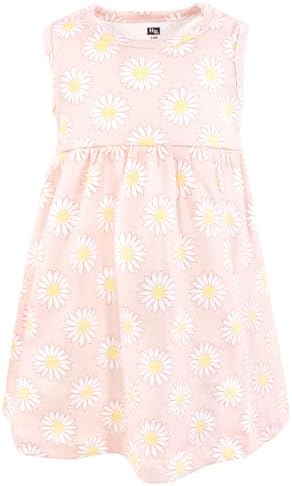 Hudson Baby Infant and Toddler Girls Cotton Dress and Cardigan Set - Image 4