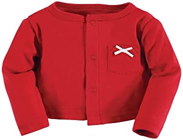 Hudson Baby Infant and Toddler Girls Cotton Dress and Cardigan Set - Image 5