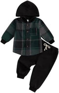 Infant Baby Boy Fall Winter Clothes Outfit Hooded Long Sweatshirt Pant Set by LIOMENGZI