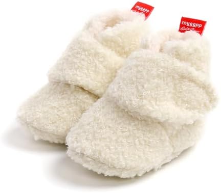 Baby Booties Cozy Fleece Slippers Soft Baby Shoes by GDSDYM