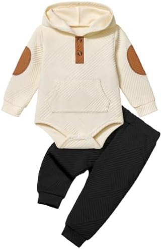 Fommy Baby Boy Clothes Colorblocked Long Sleeve Hoodie + Long Pants 2PCS Fall by Fommy