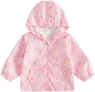Toddler Baby Girl Windbreaker Jacket Zip Up Hoodie Long Sleeve Sweatshirt by Emmababy
