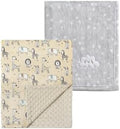 CREVENT 2Pcs 30''X40'' Cute Cozy Fluffy Warm Baby Blankets by CREVENT