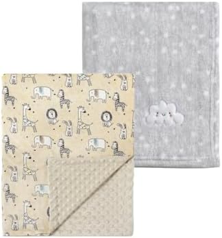 CREVENT 2Pcs 30''X40'' Cute Cozy Fluffy Warm Baby Blankets by CREVENT