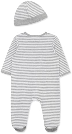 Little Me Baby Boy Clothes 2-Piece Baby Sleeper and Cap Set, 100% Cotton - Image 2