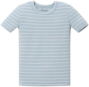 AVAUMA Stripe Pattern Baby Boys Girls Pajama Set Kids Toddler Snug fit Ribbed - Image 4